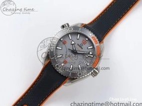 0227 Comfortable Planet Ocean 43.5mm SS VSF 1:1 Best Edition Black Orange Bezel Gray Dial on Nylon Strap A8900 Super Clone V 7730